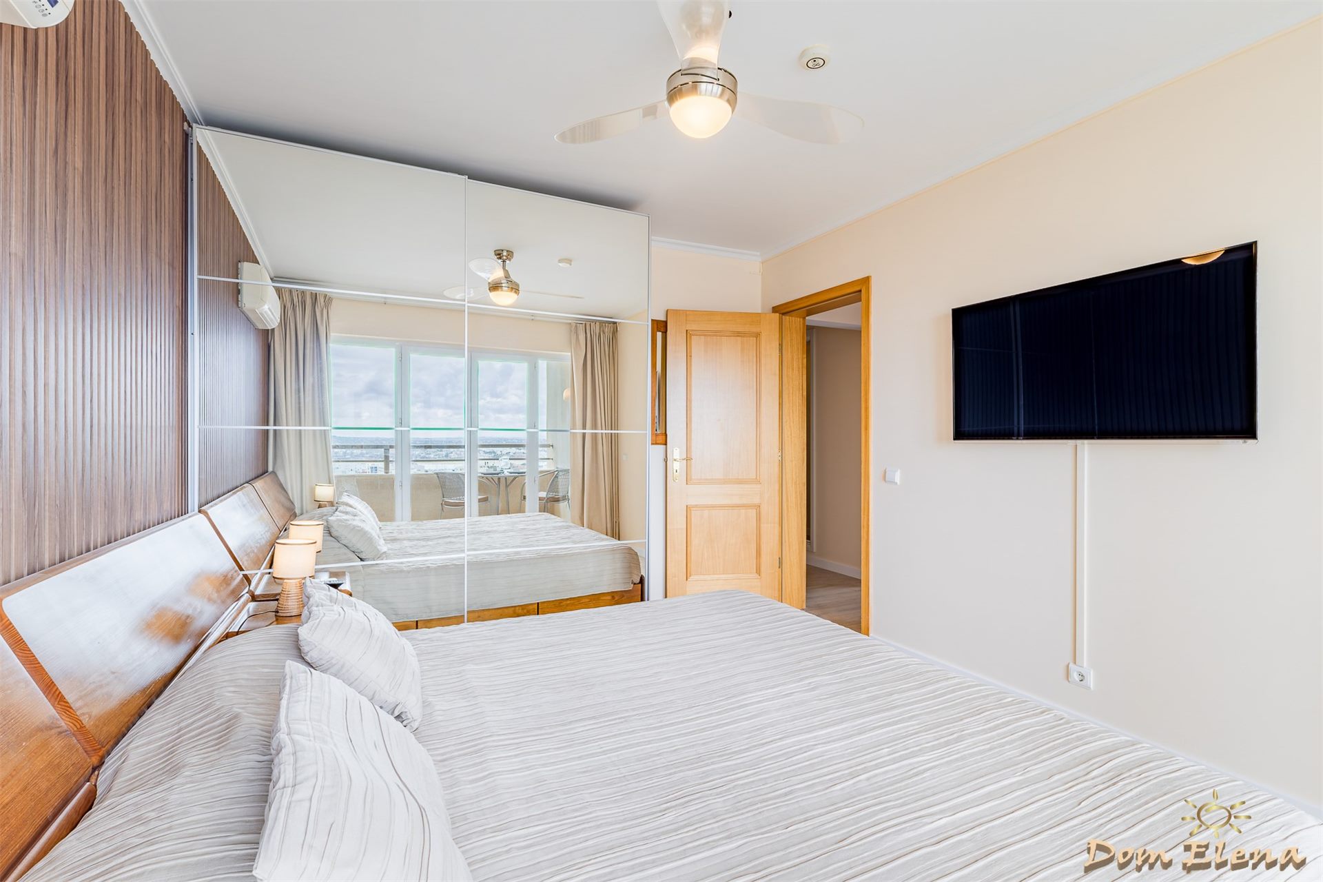Camera da letto con Smart TV appartamento Praia da Rocha